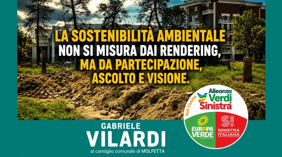 Piazza De Gasperi, Vilardi accende il dibattito: “La sostenibilità non può ridursi a slogan elettorali”