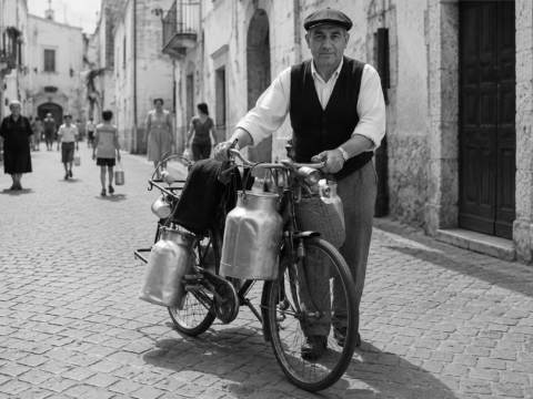 «U pecherale», quando il latte arrivava in bicicletta