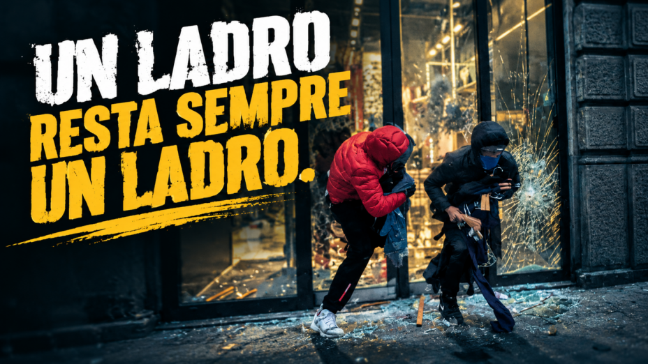 UN LADRO RESTA UN LADRO. ANCHE SE SI NASCONDE DIETRO UNA PROTESTA